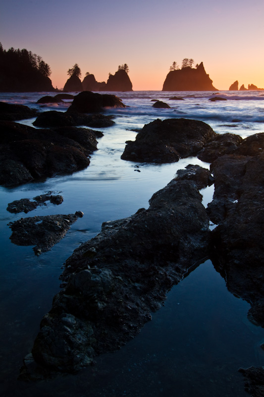 Seastacks At Sunset